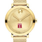 Temple University Women's Movado Bold Gold with Mesh Bracelet Shot #1