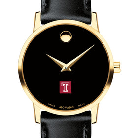 Temple Women&#39;s Movado Gold Museum Classic Leather Shot #1