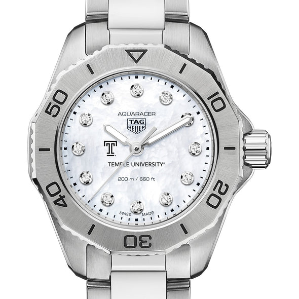 Temple Women&#39;s TAG Heuer Steel Aquaracer with Diamond Dial Shot #1