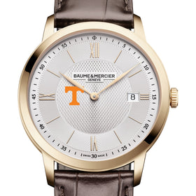 Tennessee Men's Baume et Mercier 40mm Gold PVD Classima Watch with Silver Dial & Dark Brown Leather Strap Shot #1