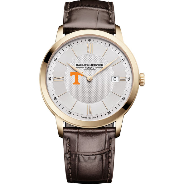 Tennessee Men's Baume et Mercier 40mm Gold PVD Classima Watch with Silver Dial & Dark Brown Leather Strap Shot #2