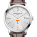Tennessee Men's Baume et Mercier 42mm Classima Watch with Silver Dial & Brown Leather Strap