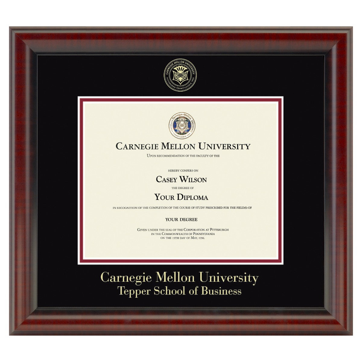 Tepper Diploma Frame - Fidelitas | M.LaHart & Co.