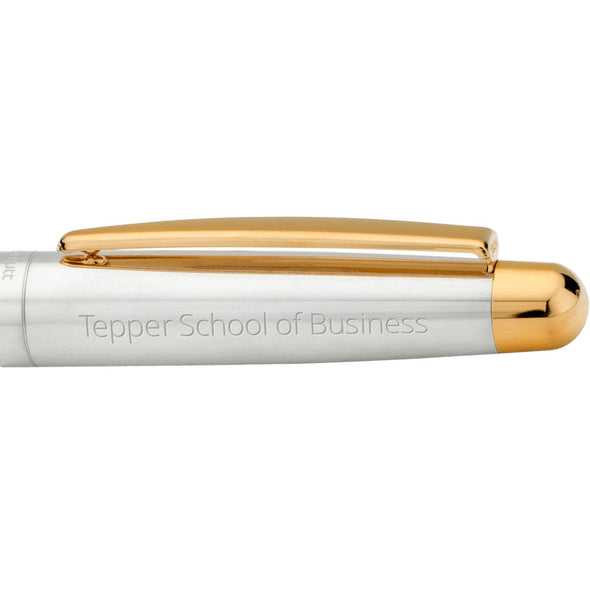 Tepper Fountain Pen in Sterling Silver with Gold Trim Shot #2