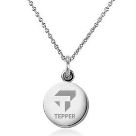 Tepper Necklace with Charm in Sterling Silver Shot #1