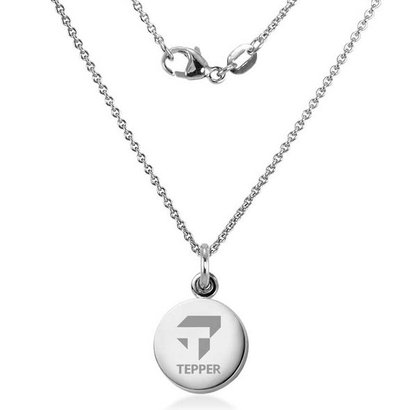 Tepper Necklace with Charm in Sterling Silver Shot #2