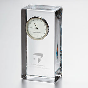 Tepper Tall Glass Desk Clock by Simon Pearce Shot #1