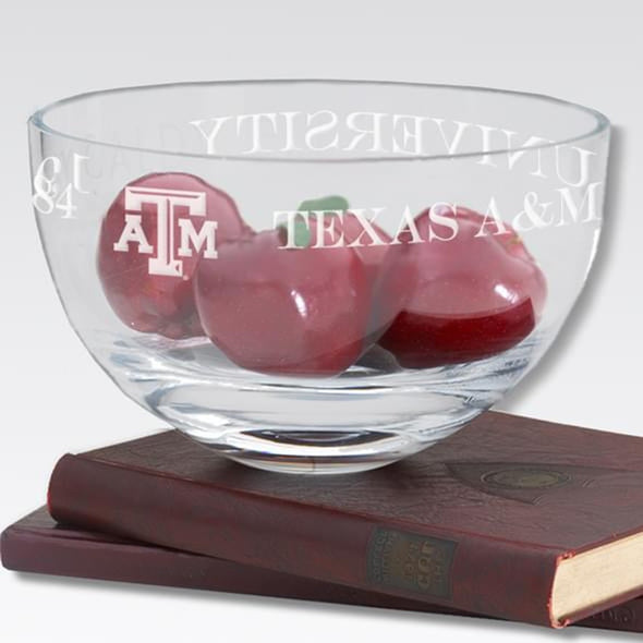 Texas A&amp;M 10&quot; Glass Celebration Bowl Shot #2