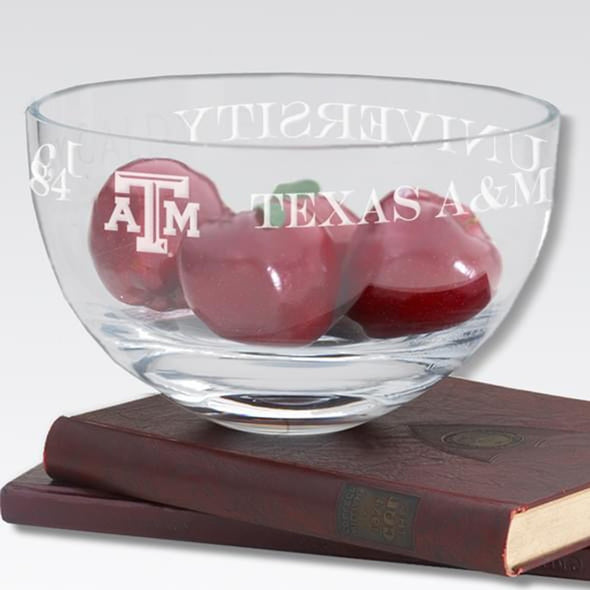 Texas A&M 10" Glass Celebration Bowl Shot #2