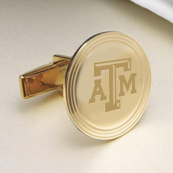 Texas A&amp;M 14K Gold Cufflinks Shot #2