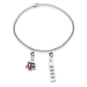 Texas A&amp;M 2023 Sterling Silver Anklet Shot #1
