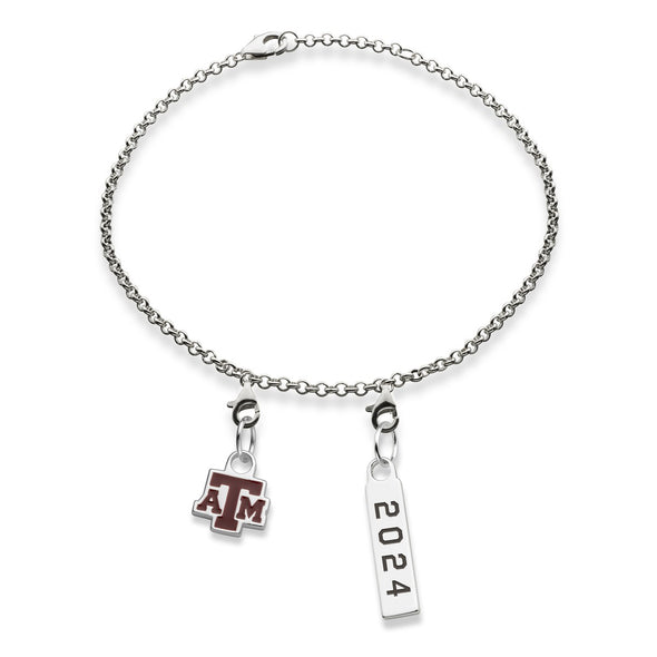 Texas A&M Class Year Sterling Silver Bracelet Shot #3