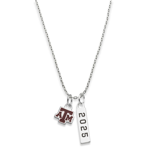 Texas A&M Class Year Sterling Silver Necklace Shot #2