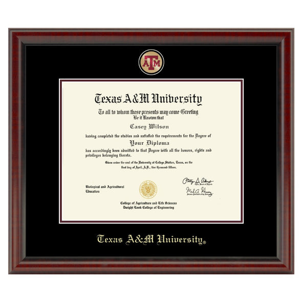 Texas A&M Diploma Frame - Masterpiece Shot #1