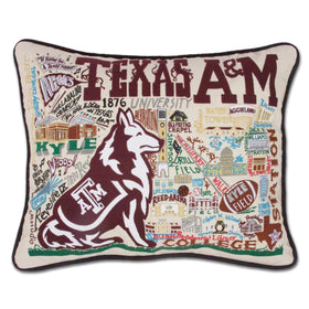 Texas A&amp;M Embroidered Pillow Shot #1