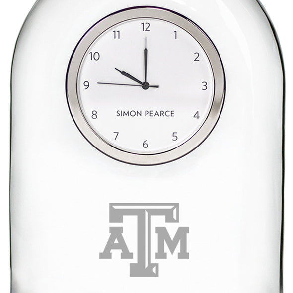 Texas A&M Glass Clock by Simon Pearce Shot #2