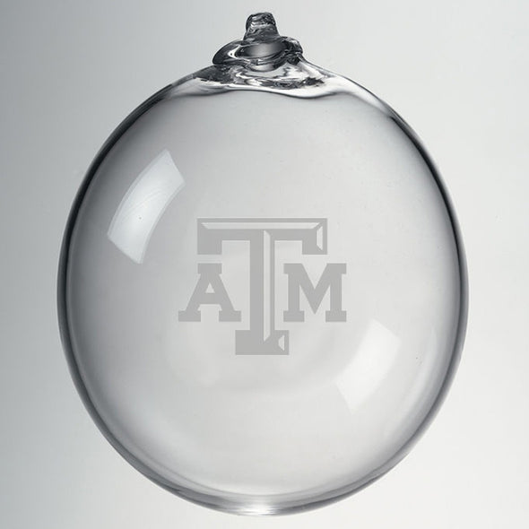 Texas A&amp;M Glass Ornament by Simon Pearce Shot #2