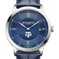 Texas A&M Men's Baume et Mercier 40mm Classima Quartz Watch with Blue Dial & Dark Blue Leather Strap Shot #1