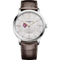 Texas A&M Men's Baume et Mercier 40mm Classima Quartz Watch with Silver Dial & Dark Brown Leather Strap Shot #2