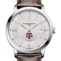 Texas A&M Men's Baume et Mercier 40mm Classima Quartz Watch with Silver Dial & Dark Brown Leather Strap Shot #1