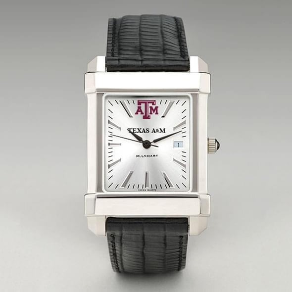 Texas A&amp;M Men&#39;s Collegiate Watch with Leather Strap Shot #2