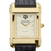 Texas A&M Men's Gold Quad with Leather Strap