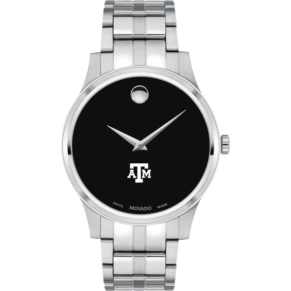 Texas A&M Men's Movado Collection Stainless Steel Watch with Black Dial Shot #2