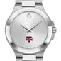 Texas A&M Men's Movado Collection Stainless Steel Watch with Silver Dial Shot #1