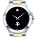 Texas A&M Men's Movado Collection Two-Tone Watch with Black Dial