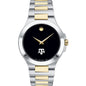 Texas A&M Men's Movado Collection Two-Tone Watch with Black Dial Shot #2