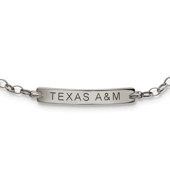 Texas A&M Monica Rich Kosann Petite Poesy Bracelet in Silver Shot #2
