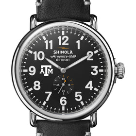 Texas A&M Shinola Watch, The Runwell 47 mm Black Dial Shot #1