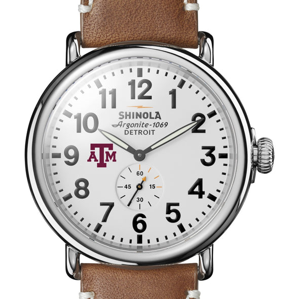 Texas A&M Shinola Watch, The Runwell 47 mm White Dial Shot #1