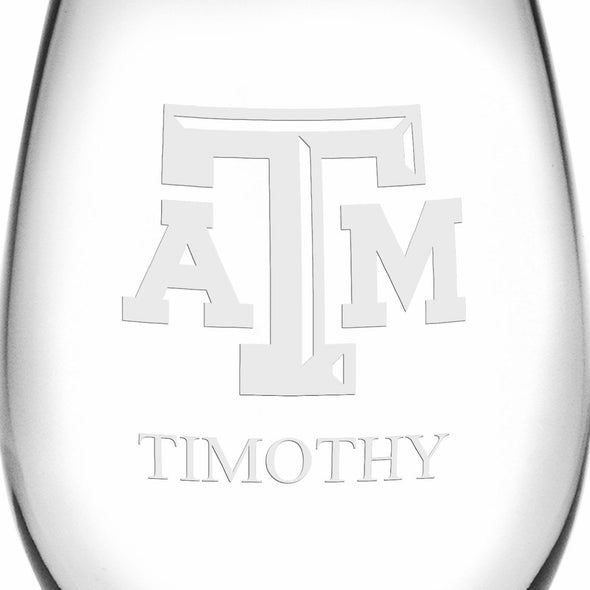 Texas A&amp;M Stemless Wine Glasses Made in the USA - Set of 2 Shot #3