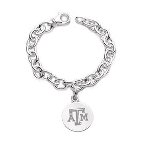Texas A&amp;M Sterling Silver Charm Bracelet Shot #1