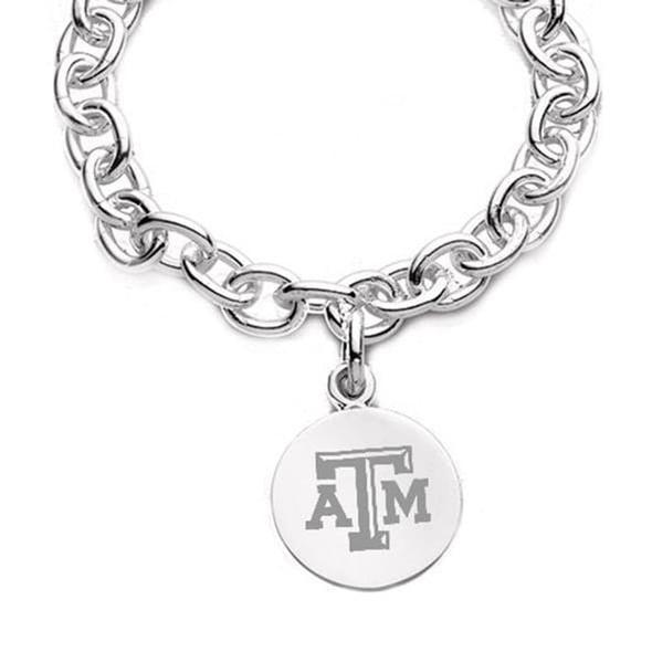 Texas A&amp;M Sterling Silver Charm Bracelet Shot #2