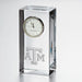 Texas A&M Tall Glass Desk Clock by Simon Pearce