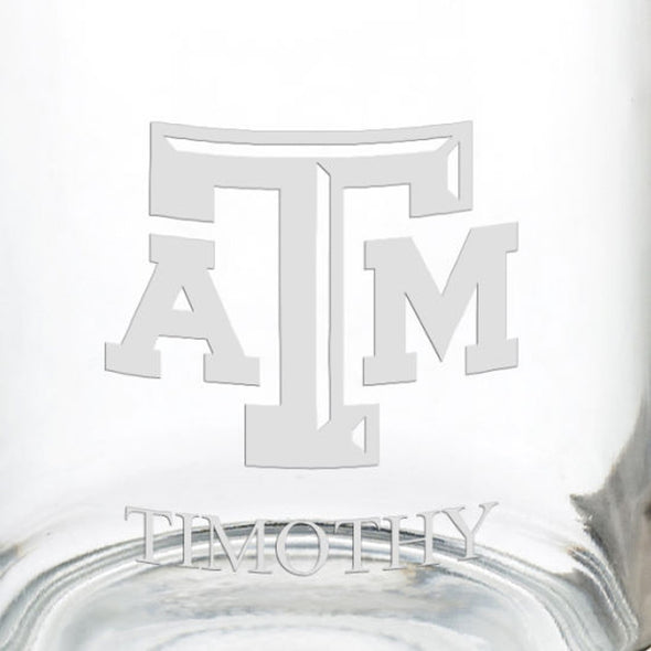 Texas A&amp;M University 13 oz Glass Coffee Mug Shot #3