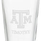 Texas A&M University 16 oz Pint Glass- Set of 2 Shot #3