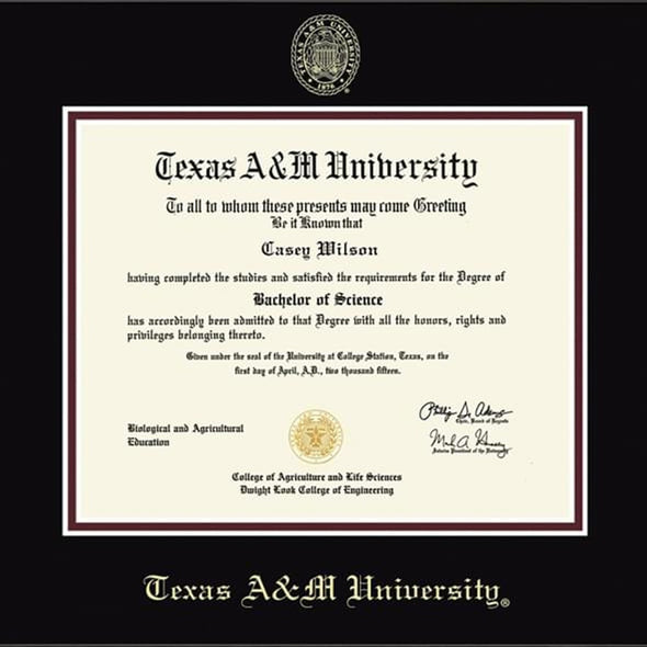 Texas A&amp;M University Diploma Frame, the Fidelitas Shot #2