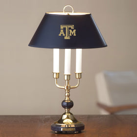 Texas A&amp;M University Lamp in Brass &amp; Marble Shot #1