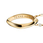 Texas A&M University Monica Rich Kosann Poesy Ring Necklace in Gold Shot #3