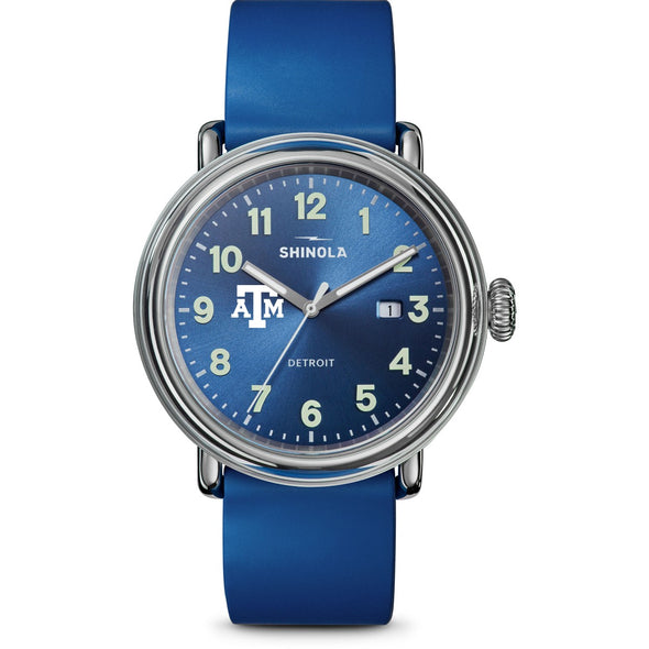 Texas A&M University Shinola Watch, The Detrola 40 mm Blue Dial at M.LaHart & Co. Shot #2