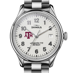 Texas A&amp;M University Shinola Watch, The Vinton 38 mm Alabaster Dial at M.LaHart &amp; Co. Shot #1