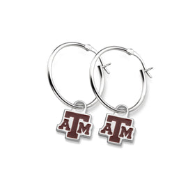 Texas A&amp;M University Sterling Silver Earrings Shot #1