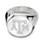 Texas A&M University Sterling Silver Round Signet Ring Shot #2