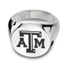 Texas A&M University Sterling Silver Round Signet Ring