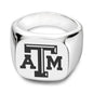Texas A&M University Sterling Silver Square Cushion Ring Shot #1
