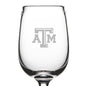 Texas A&M White Wine Glasses by Simon Pearce Shot #2