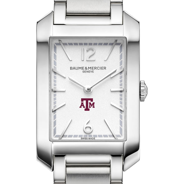 Texas A&M Women's Baume et Mercier 35X22mm Hampton Watch with Silver Dial & Bracelet Shot #1